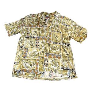 Quiksilver Shirt Mens XL Silver Collection Comfort Hawaiian Camp Shirt Tropical